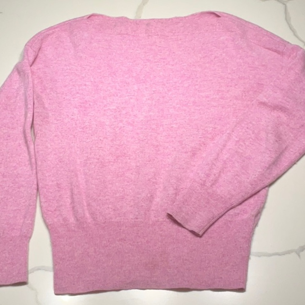 J. Crew 100% Cashmere Cropped Boatneck Sweater in Heather Lilac